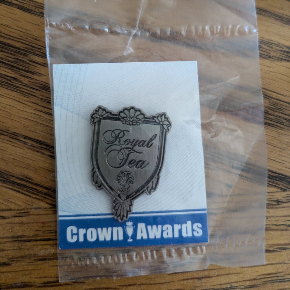 Crown Awards Royal Tea Pin 1" Sealed/New